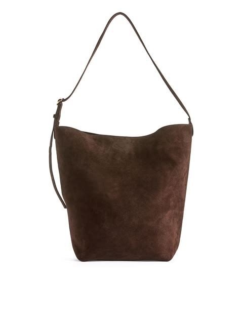 arket suede tote bag.